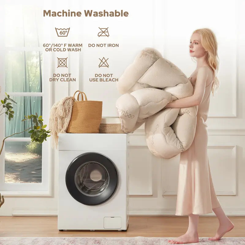 King Size Bamboo Viscose Pillow Top Mattress Topper