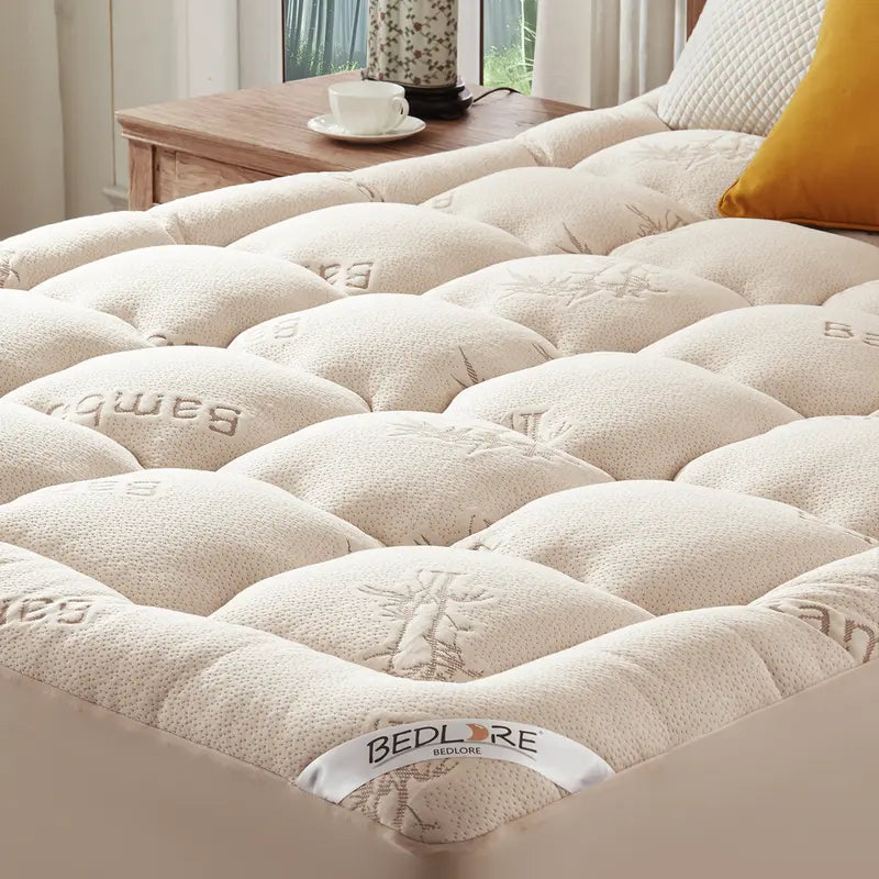 King Size Bamboo Viscose Pillow Top Mattress Topper